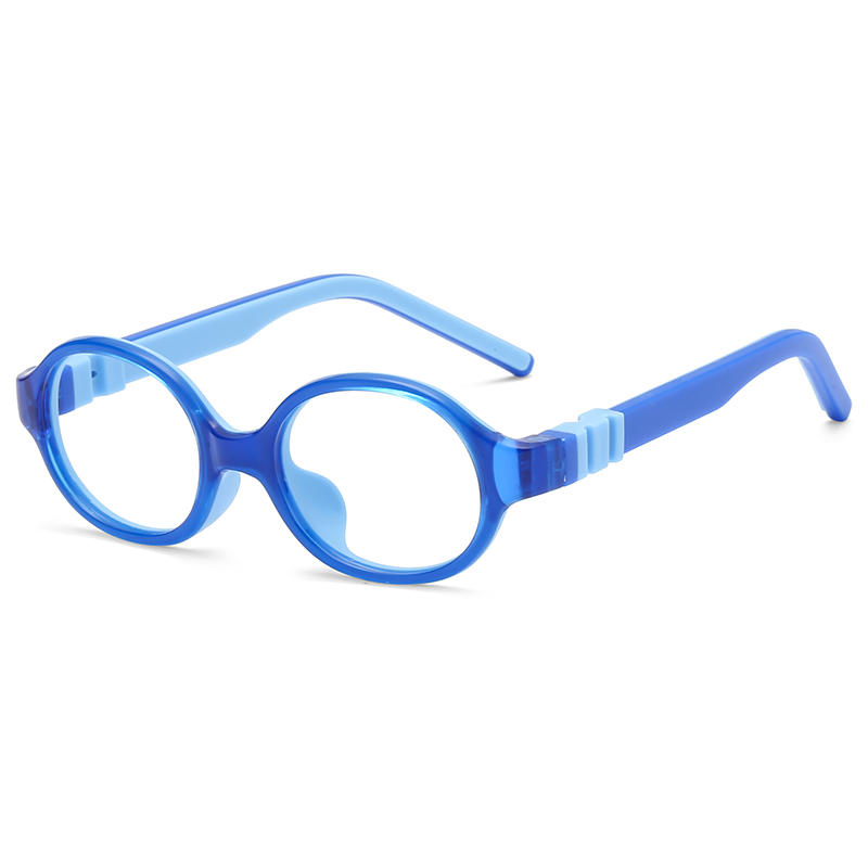 الصانع بالجملة مخصصة خفيفة الوزن طفل النظارات المستديرة إطارات بصرية قابلة للطي LT6650-39
